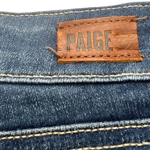 Paige Jeans Women 28 Blue Ultra Skinny Stretch Mildly Distressed Whiskering - Picture 7 of 15